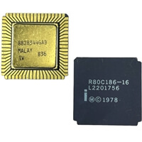 R80C186-16 CMOS 16-Bit 16MHz UPC SMD-LCC68-CG INTEL USED