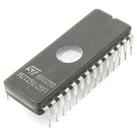 M27256-25F1 256Kbit UV EPROM DIP28CW STM USED