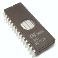 M27512F1 512Kbit UV EPROM DIP28CW STM USED