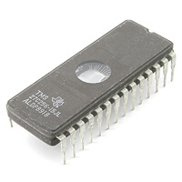 TMS27C256-15 256Kbit UV EPROM DIP28CW TI USED
